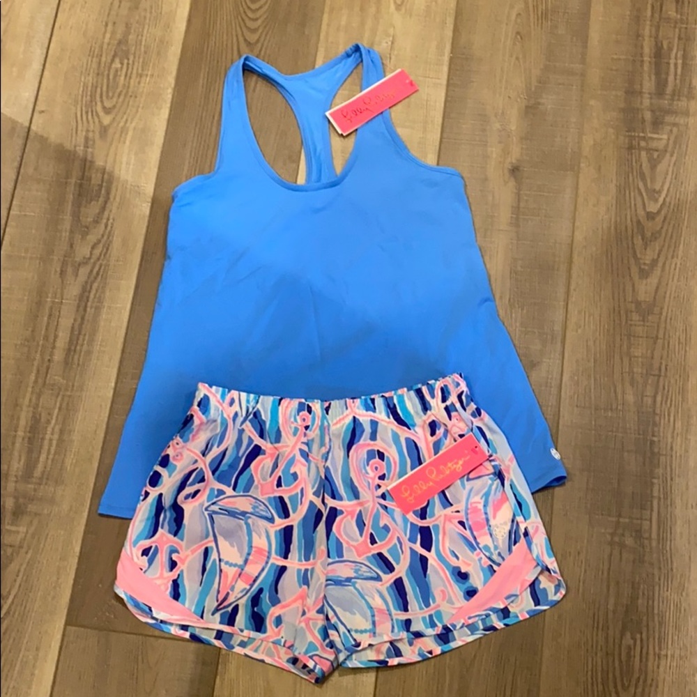 Lilly Pulitzer ocean trail shorts and tank